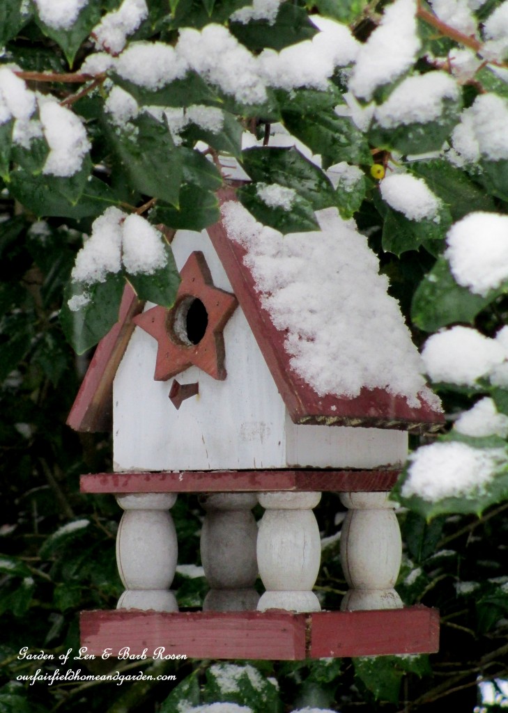 Snowy Birdhouse  https://lolajack-global.jp.net/winter-wonderland-it-finally-snowed/