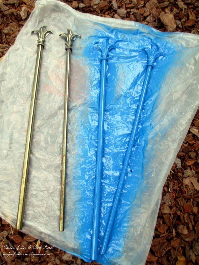 Paint the curtain rods the color desired https://lolajack-global.jp.net/diy-project-hose-guides-from-curtain-rods/