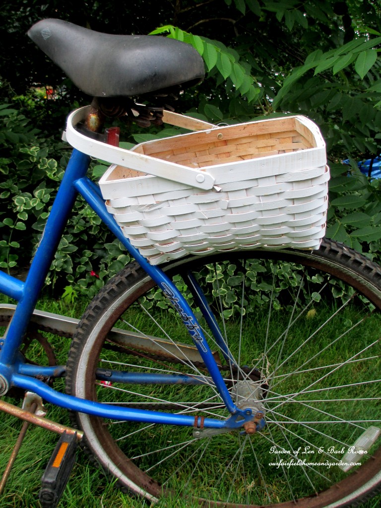 You can put the basket handle over the seat and let it rest on the wheel. https://lolajack-global.jp.net/diy-project-my-bicycle-planter/