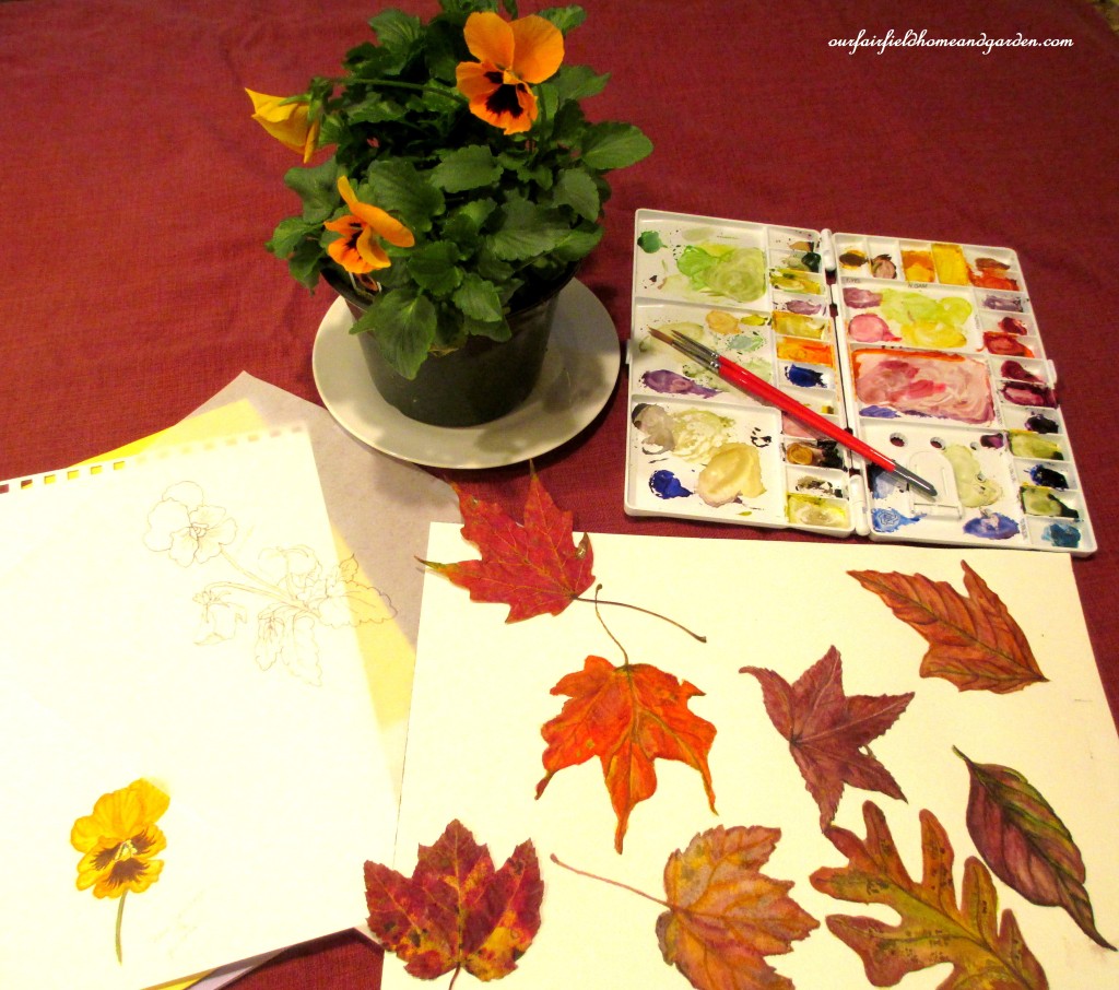 Fall leaves painted in water color https://lolajack-global.jp.net/diy-tucking-the-garden-in-for-the-winter-at-our-fairfield-home-garden/