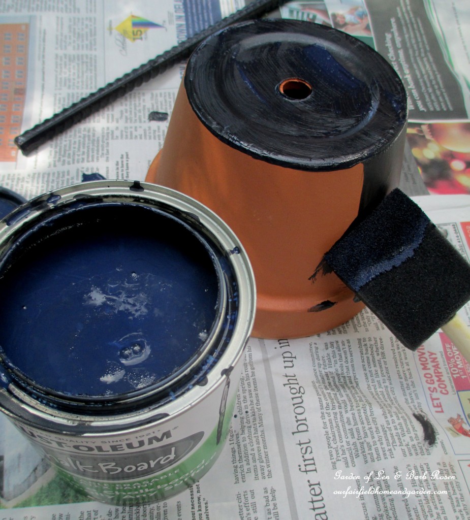 Paint the flower pot base https://lolajack-global.jp.net/diy-project-bowling-ball-garden-accent/